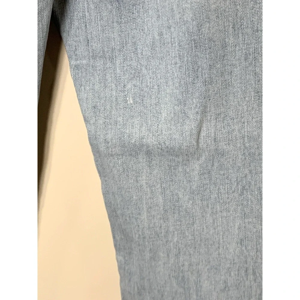 Laurie Felt Jeans Womens 8 29X26 Daisy‎ Denim Slim Crop Raw Hem Light Wash